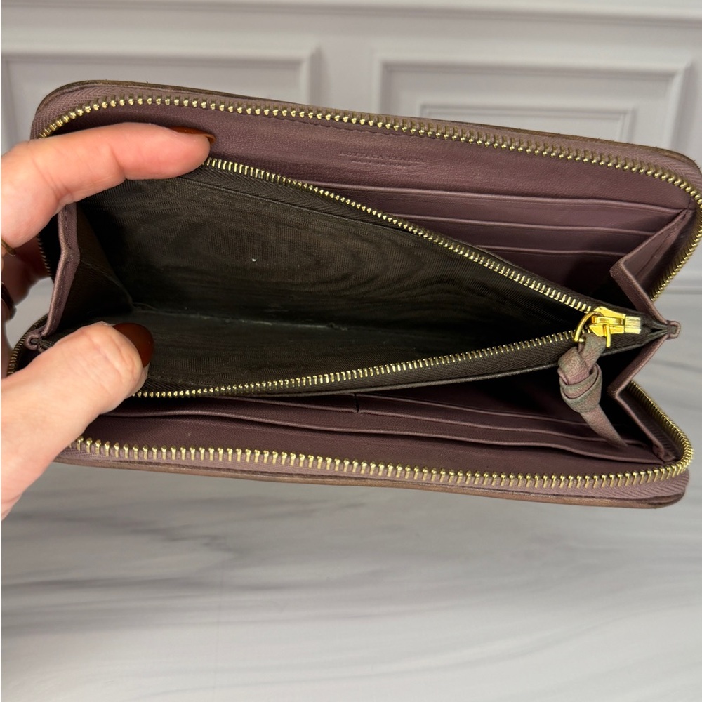 Bottega Veneta Brown Intrecciato Nappa Leather Long Zip Wallet w/ Box - Picture 9 of 12